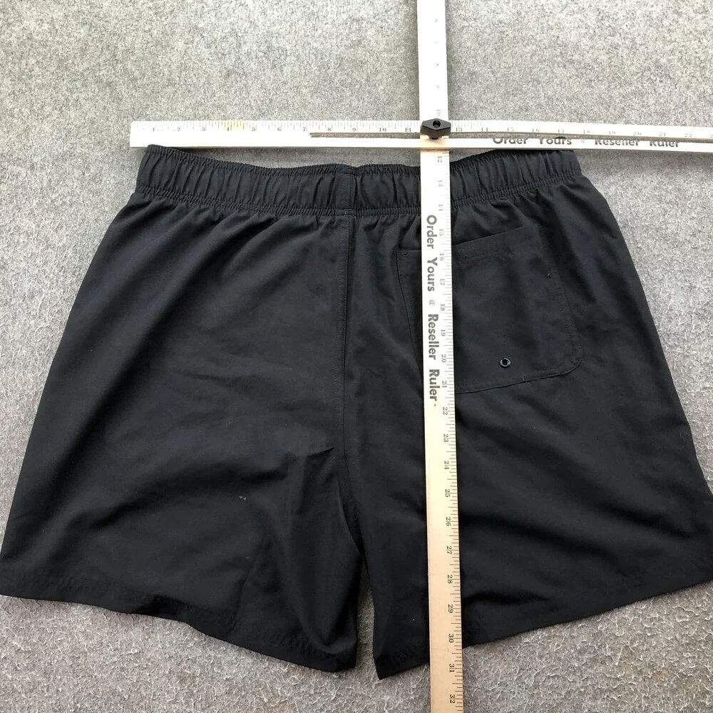 Adidas Swim Trunks Mens XL Black Mesh Lined Elastic Waist Drawstring Shorts